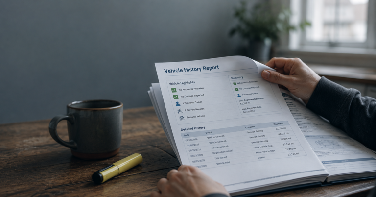 Guide to reading a vehicle history report and spotting red flags